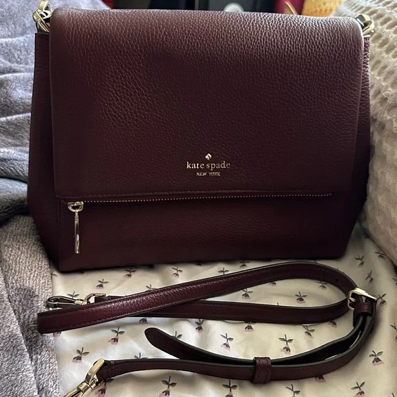 Kate Spade Plum Leather Shoulder Bag - Picture 7 of 7